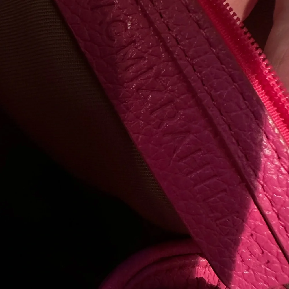 Isaac Mizrahi Hot Pink Leather Tote
